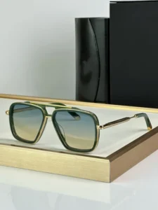 Vintage Square Sunglasses Fashion Sunglasses Luxury Designer Sunglasses HD Blue Film Lenses for Men and Women