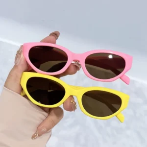 Vintage Summer Fashion Sunglasses Children Boys Girls Small Cat Eye Full Rim Frame Plastic Lightweight Design
