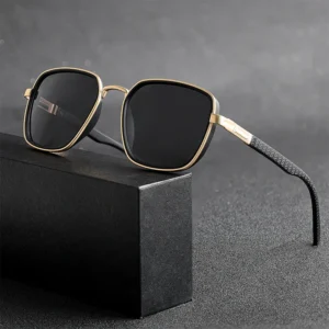 Vintage TR90 Sunglasses Retro Luxury Blue Frame TAC Polarized Lenses Men Women Logo Driving