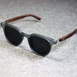 Vintage Teal Oversized Frame Sunglasses Wood Grain Glasses Sunglasses for Men