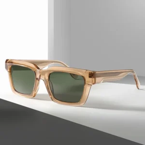 Vintage Thick Fashion Sunglasses Polarized Night Vision Cat Eye Full Rim Acetate Handmade Lightweight UV Protection Unisex