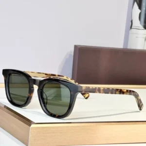 Vintage Tortoise Shell Square Sunglasses Luxury Acetate Frame Polarized UV400 Shades for Men Women Acetate Sunglasses