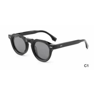 Vintage Unique Acetate Sunglasses Custom Luxury Oval Sunglasses For Men