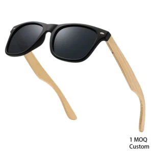 Vintage Unisex Polarized Bamboo Wood Sunglasses UV Protection Custom Logo 1pc Min for Logo Custom