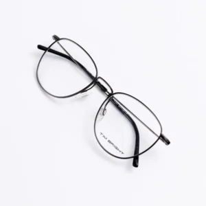WS Retro Fashion Glasses Rectangle Metal Full Rim Frame Model 1021(50) Daily Wear for Men Women Black Gold Gunmetal