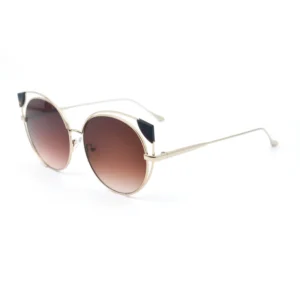 Women Cat Eye Style Sunglasses Vintage Metal Frame Wear Resistant TAC Lens Lightweight Eyewear for Travel Outdoor Daily Use