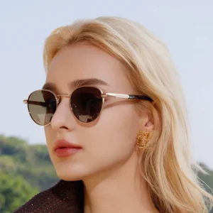 Women Fashion Sunglasses Retro Polarized Sunglasses Outdoor Gold Framed Fashion Sunglasses Newest Women