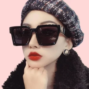 Women Oversize Sunglasses PC Frame AC Lens UV400 Retro Vintage Outdoor Travel Street