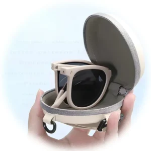 Women Round TR90 Frame Sunglasses Fashion Lightweight Foldable Sunglasses Trendy Customizable Foldable Sunglass for Women