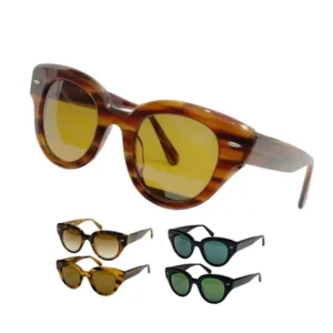 Women’s Colored Glass Lenses Polarized UV400 Protection Acetate Sunglasses