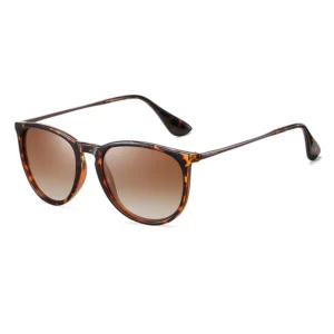 Women’s Lightweight Round Sunglasses with UV Protection Polarized Lenses TAC Material for Men and Women