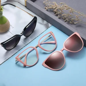 Women’s MS 95318 TR Cat Eye Metal Sunglasses Gradient Polarized Eyewear