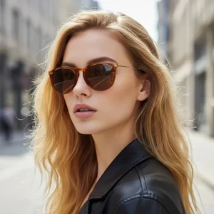 Women’s New Fashion Small Frame UV400 Sunglasses European American Internet Celebrity Style Metal Retro Round Sunglasses