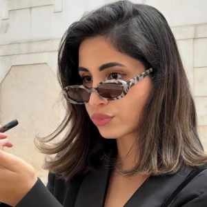 Women’s Retro Sunglasses Fashion Small Oval Frame Leopard Sun Glasses Female Trendy Luxury Brand Designer Shades for Ladies