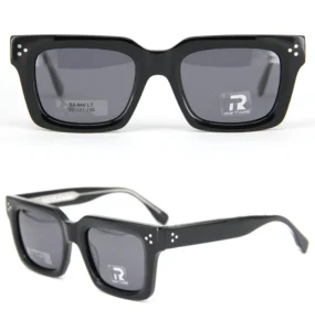 Women’s Square Eye Shape Handmade Sunwear Thick Design Customized Logo Acetate Polarized Sunglasses UV400