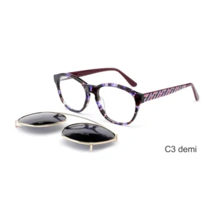 Womens Stylish Round Sunglasses with Quality Acetate Frame and Shatter Resistant PC Lenses Suitable for Daily Outdoor Wear