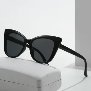 Women’s Sunglasses Cross-border Triangle Cat Eye Rivet High-End Fashionable Full Frame UV400 Retro Trendy