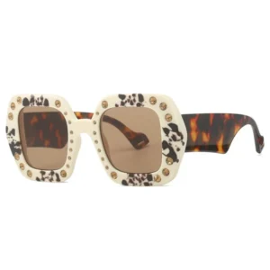 Women’s Sunglasses Large Square Diamond Frame