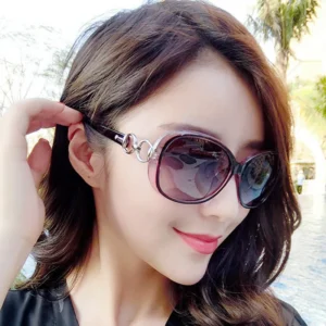 Women’s Sunglasses with Black Frame Fashion Shades for Ladies and Girls Customizable Logo on Lens