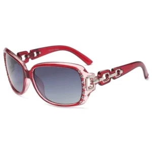 Women’s Sunglasses with Red Frame Fashion Shades for Ladies and Girls Customizable Logo on Lens