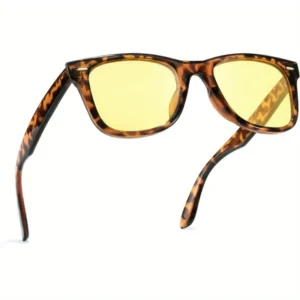Women’s Trendy Square Rivets Sunglasses with UV400 Clear Red Blue Lenses Outdoor Sports Eyewear with PC Frame