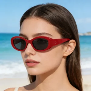 Women’s Vintage Cat Eye Full Rim Polarized Mirror Sunglasses with UV Protection for OEM ODM Services