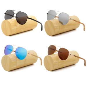 Wood Sunglasses Custom Shades Mens Sunglasses Metal Frame Polarized Sunglasses Engrave Brand Logo Eyewear