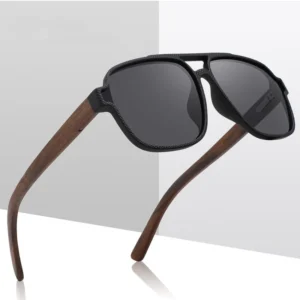 Wooden Leg Glasses Bamboo and Wood Polarized Sunglasses for Men and Women’s Anti-Ultraviolet