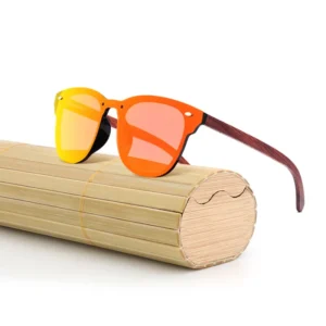 Wooden One Piece Lens Handmade Wood Sun Glasses UV400 Custom Logo