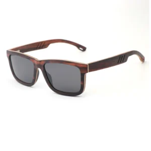Wooden Polarized Sunglasses with Hollow Design Wood Temple for Fashion and Outdoor Use