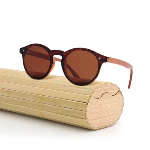 Wooden Sunglasses Bamboo One Piece Lens Handcrafted Wood Sun Glasses UV400
