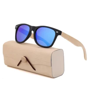 Wooden Sunglasses Bamboo One Piece Lens Handcrafted Wood Sun Glasses UV400