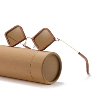 Wooden Sunglasses Brazilian Rosewood Handmade UV400 Polarized Glasses Mirror Coating Lenses