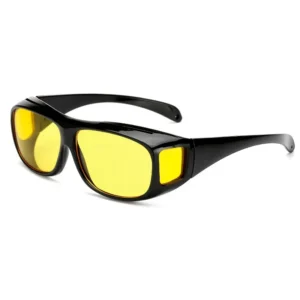 Wrap Around Goggles Driving Yellow Lens Night Vision Glasses