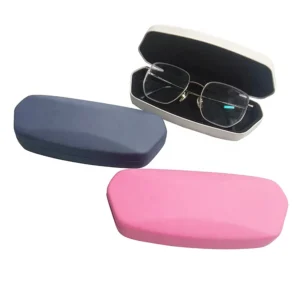 Xinhe Shengfu PU Leather Hard Shell Eyeglasses Storage Case Metal Box Custom Logo Eyewear Sunglasses Packaging