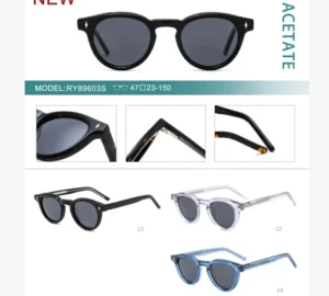 Xyc Retro Square Full Frame Unisex Women Sunglasses with UV400 Tac Lenses Acetate Frame Customized Logo Model 6231