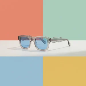 Yafu2026’s Latest Unisex Blue Light Blue Acetate Optical Sunglasses Frame UV400 Emits Ultraviolet Light