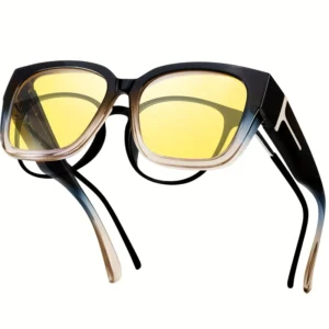 Yellow Lens Night Vision Glasses Polarized Anti Glare UV Protective Driving Eyewear for Men and Women