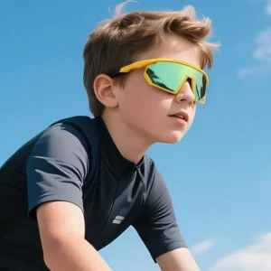 Youth Sports Sunglasses for Kids Color Changing Outdoor Running Windproof Moisture Resistant PC Frame Unisex Summer