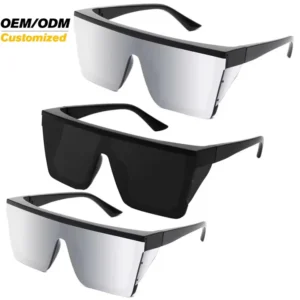 Z87.1 PC Square Frame Tac Lens Side Shield Safety Polarized Sunglasses Men Women