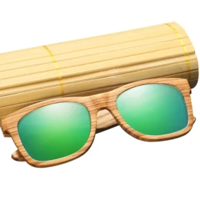 Zebra Handcrafted Wood Bamboo Sunglasses Custom Logo for Men and Women