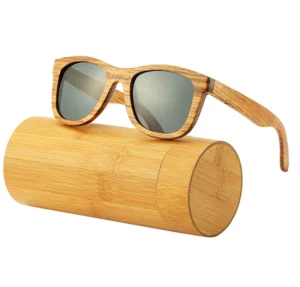Zebra Wooden Sunglasses Handmade Polarized Lens With Gift Case Dropshipping