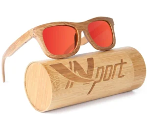 natural colored durable wood bamboo sunglasses