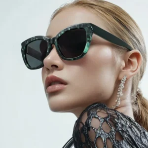 new Trendy luxury Butterfly Polarized Sunglasses Fashion Thick Frame Acetate Sun Glasses Driving UV400 Protection for lady