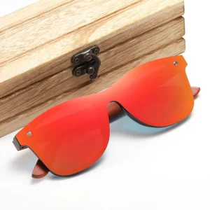 personalized anti scratch plastic pc sunglasses bamboo wood leg sunglasses