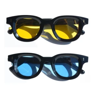 sifier Round Acetate Sunglasses Unisex Vintage Colored Lens Sunglasses